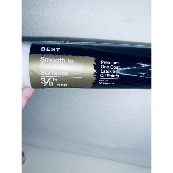 Best Premium White Woven 18" Paint Roller Cover 3/8" Nap Smooth & Semi Smooth - Picture 3 of 9